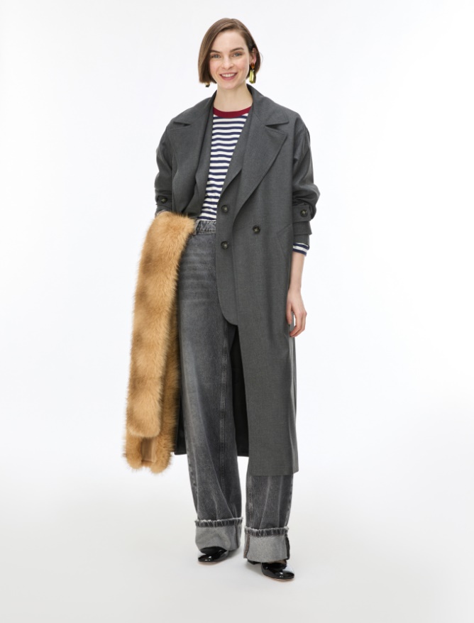 Flared trench coat - iBlues