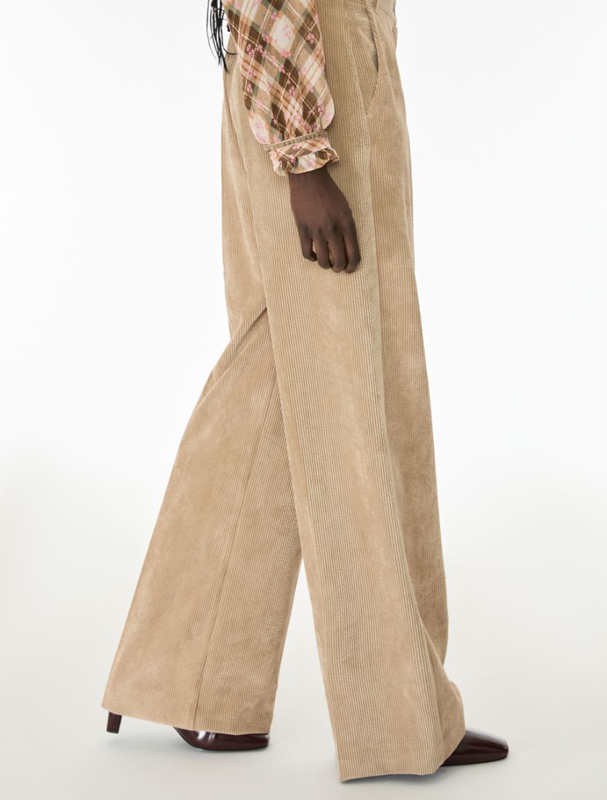 Velvet trousers - KAKI - iBlues - 3