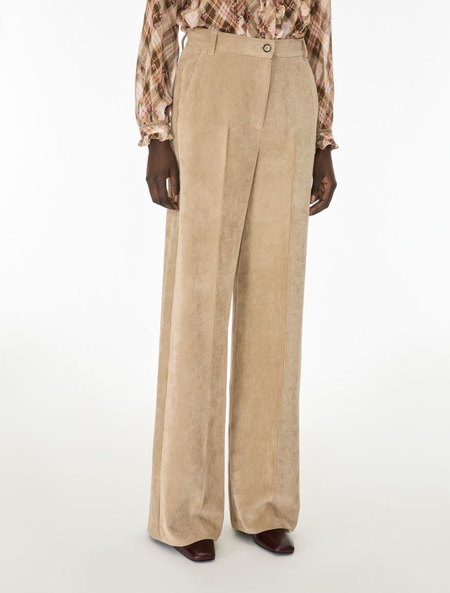 Velvet trousers - KAKI - iBlues - 4