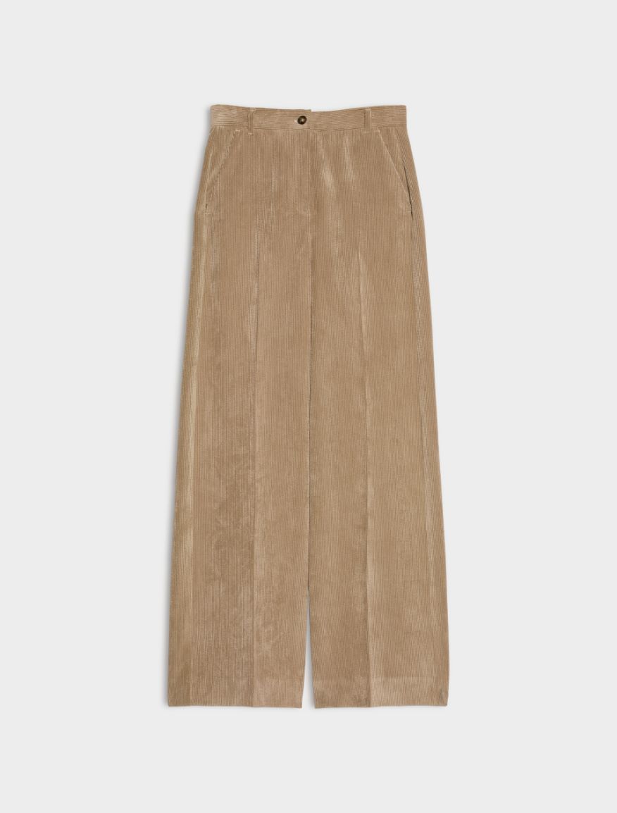 Velvet trousers - KAKI - iBlues - 5