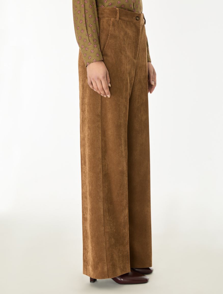Velvet trousers - HAZELNUT BROWN - iBlues - 3