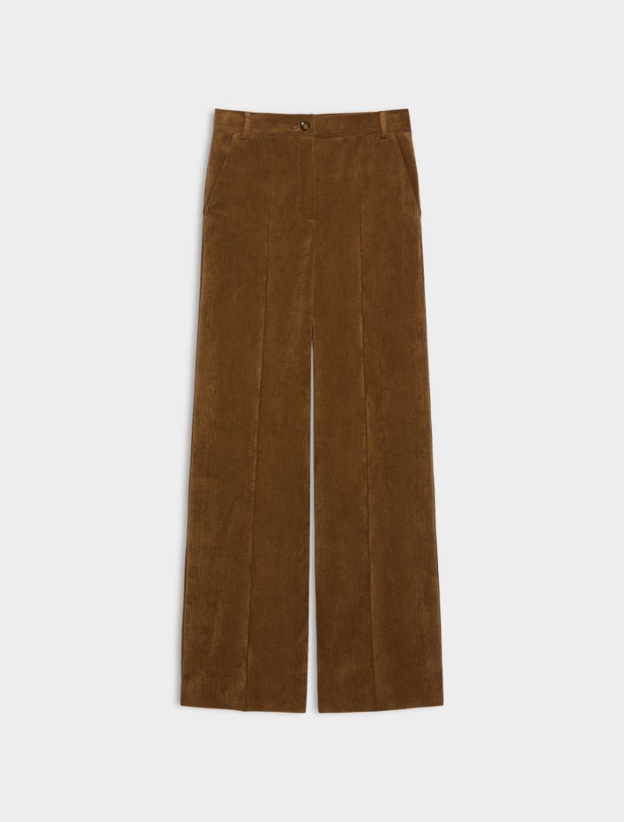 Velvet trousers - HAZELNUT BROWN - iBlues - 5