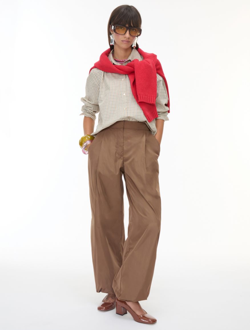 Drawstring trousers - CHOCOLATE - iBlues