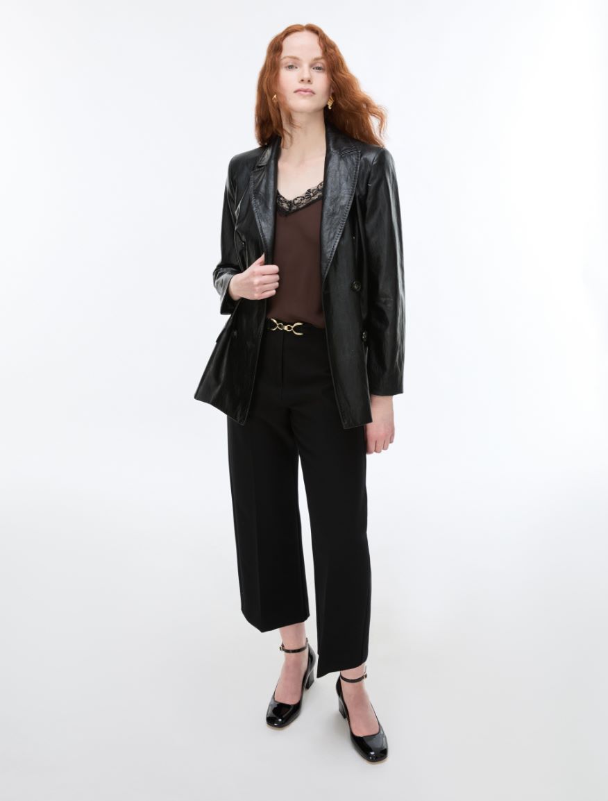 Wide-leg trousers - BLACK - iBlues - 4