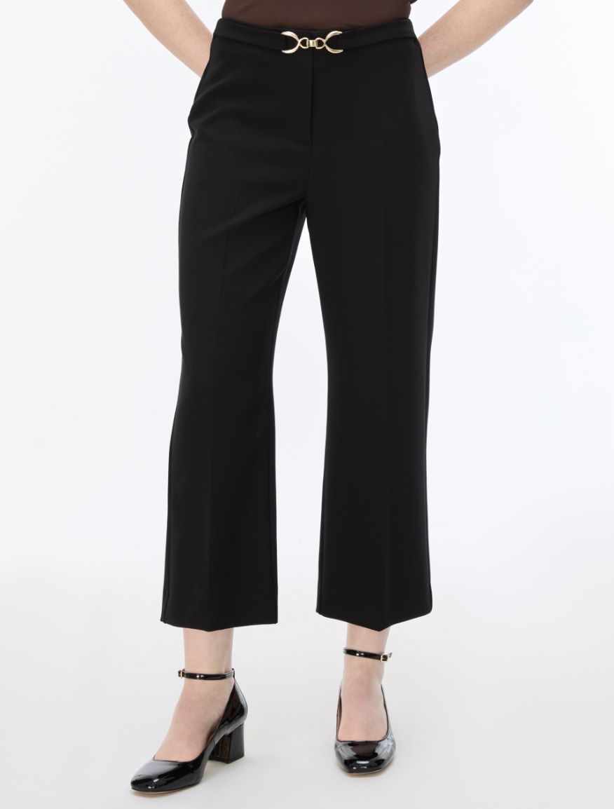 Wide-leg trousers - BLACK - iBlues