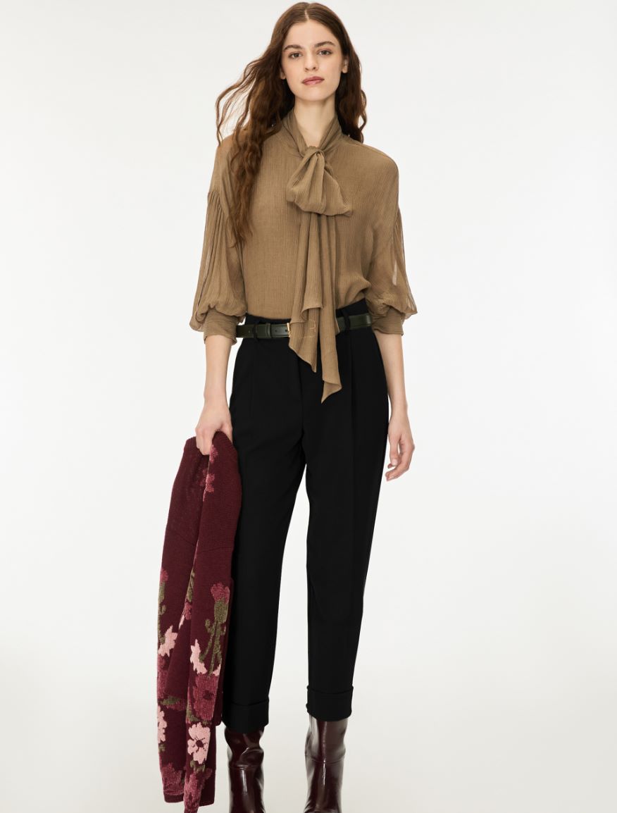 Turn-up trousers - BLACK - iBlues