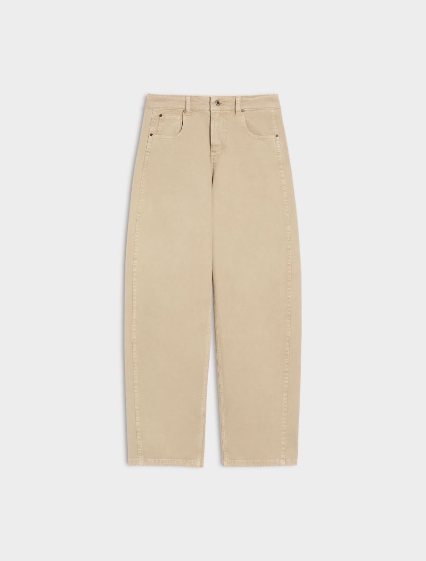 Barrel-leg trousers - NATURAL - iBlues - 5