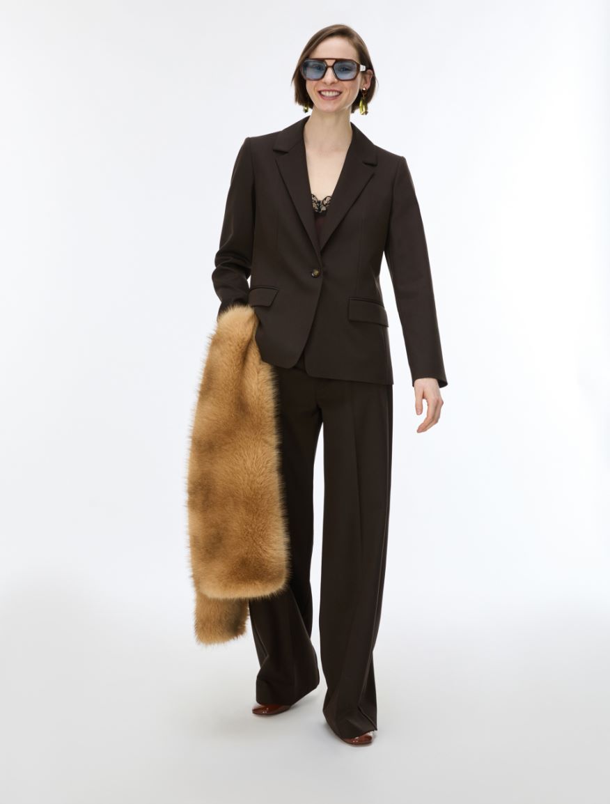 Straight-fit trousers - DARK BOWN - iBlues - 4