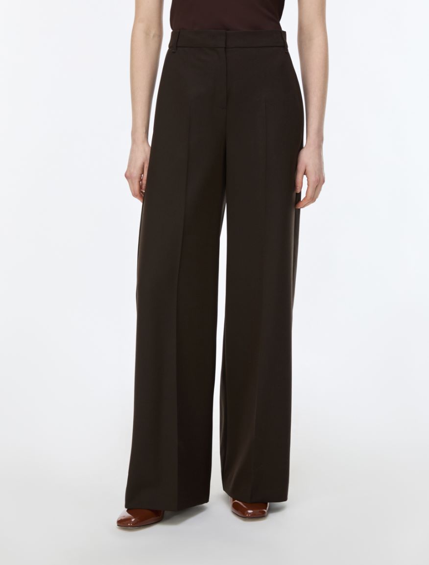 Straight-fit trousers - DARK BOWN - iBlues