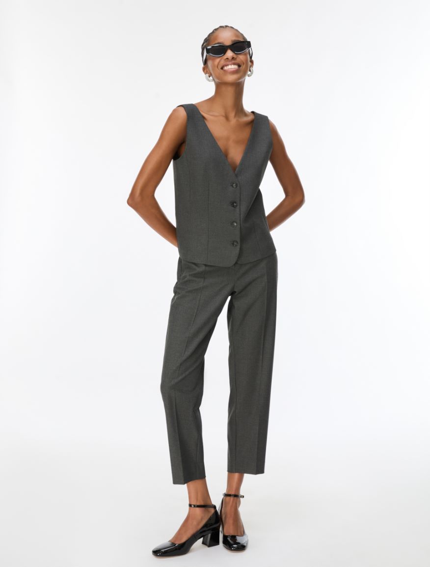 Stretch fabric trousers - SLATE GREY - iBlues - 4