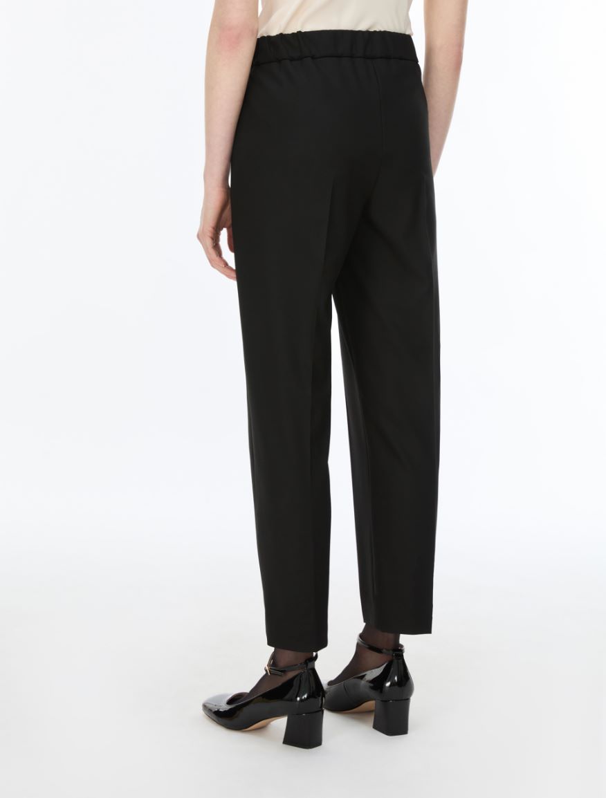 Stretch fabric trousers - BLACK - iBlues - 2