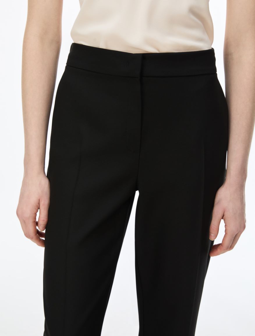 Stretch fabric trousers - BLACK - iBlues - 3