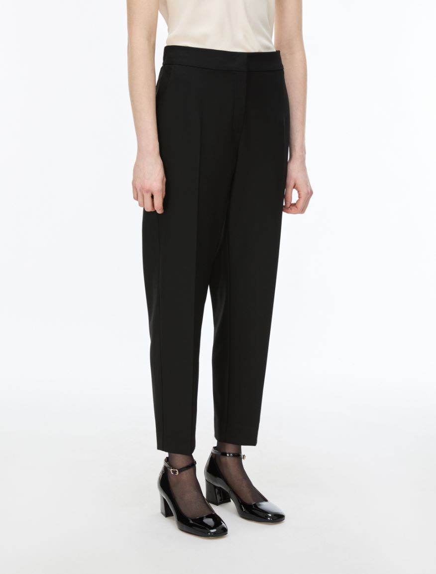 Stretch fabric trousers - BLACK - iBlues