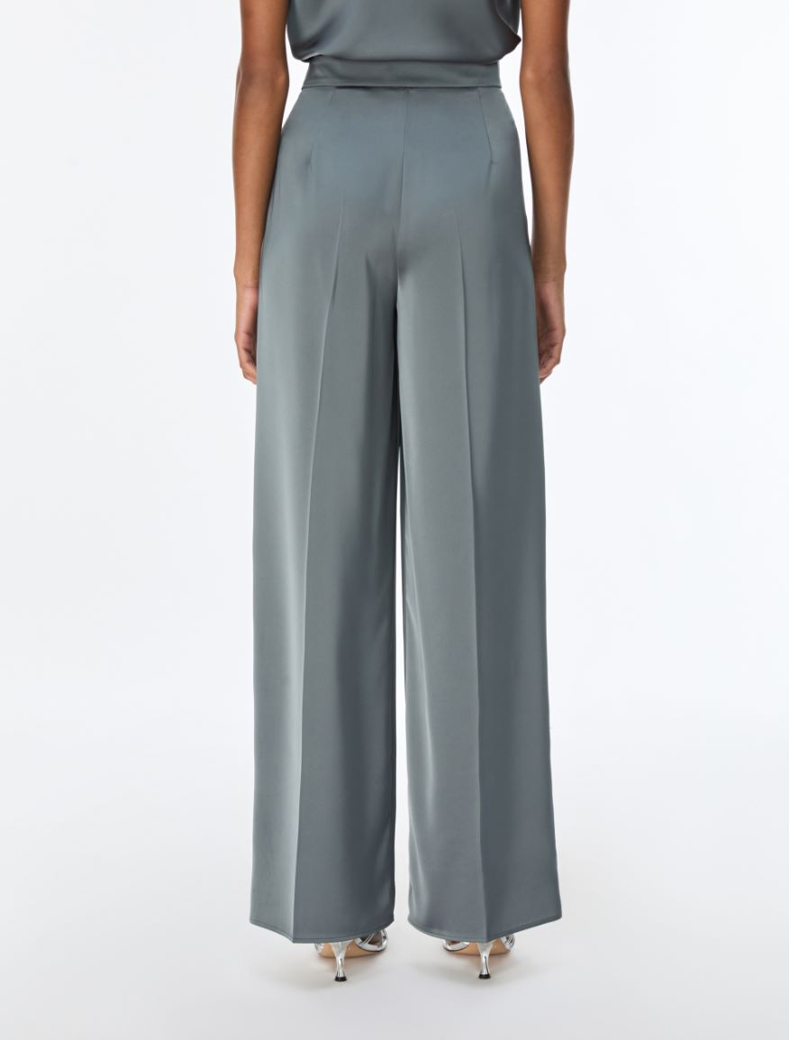 Satin trousers - IRON - iBlues - 2
