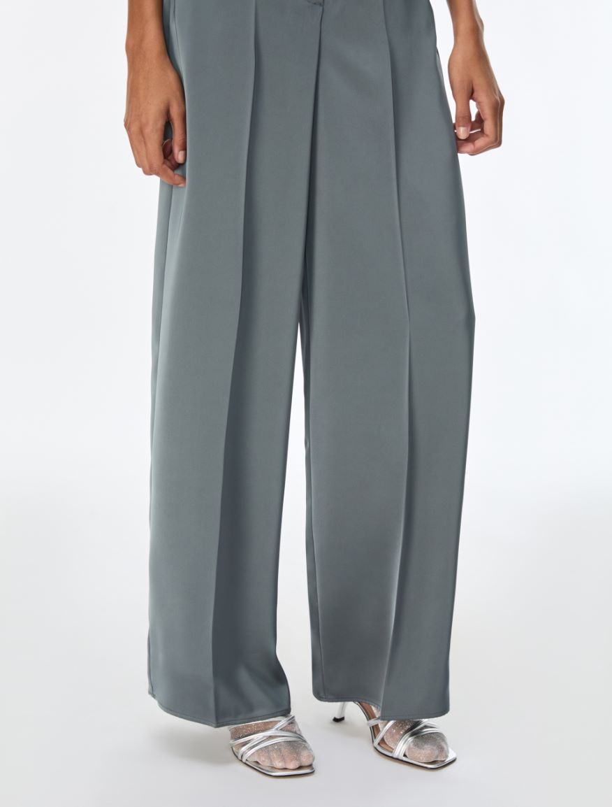 Satin trousers - IRON - iBlues - 3