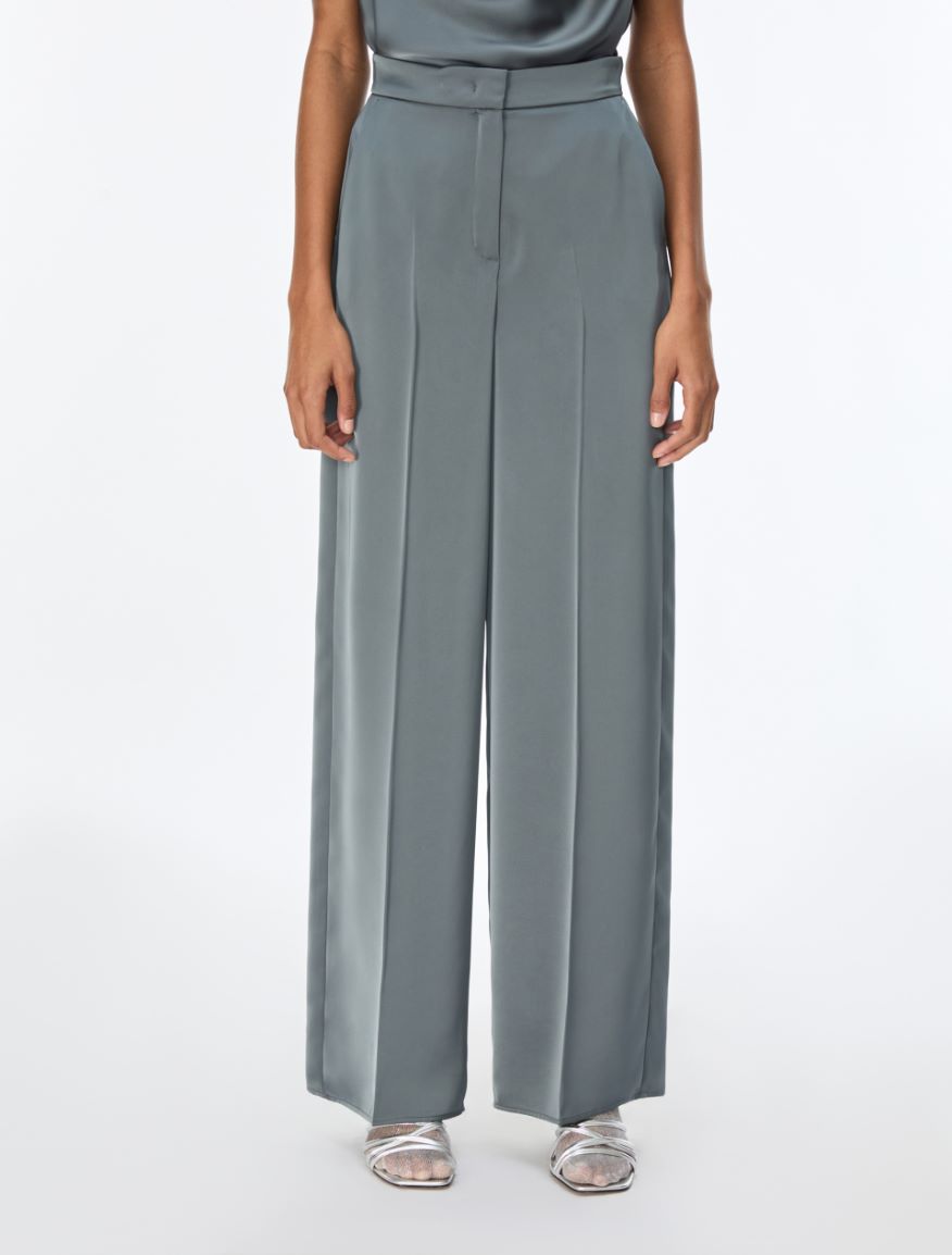 Satin trousers - IRON - iBlues