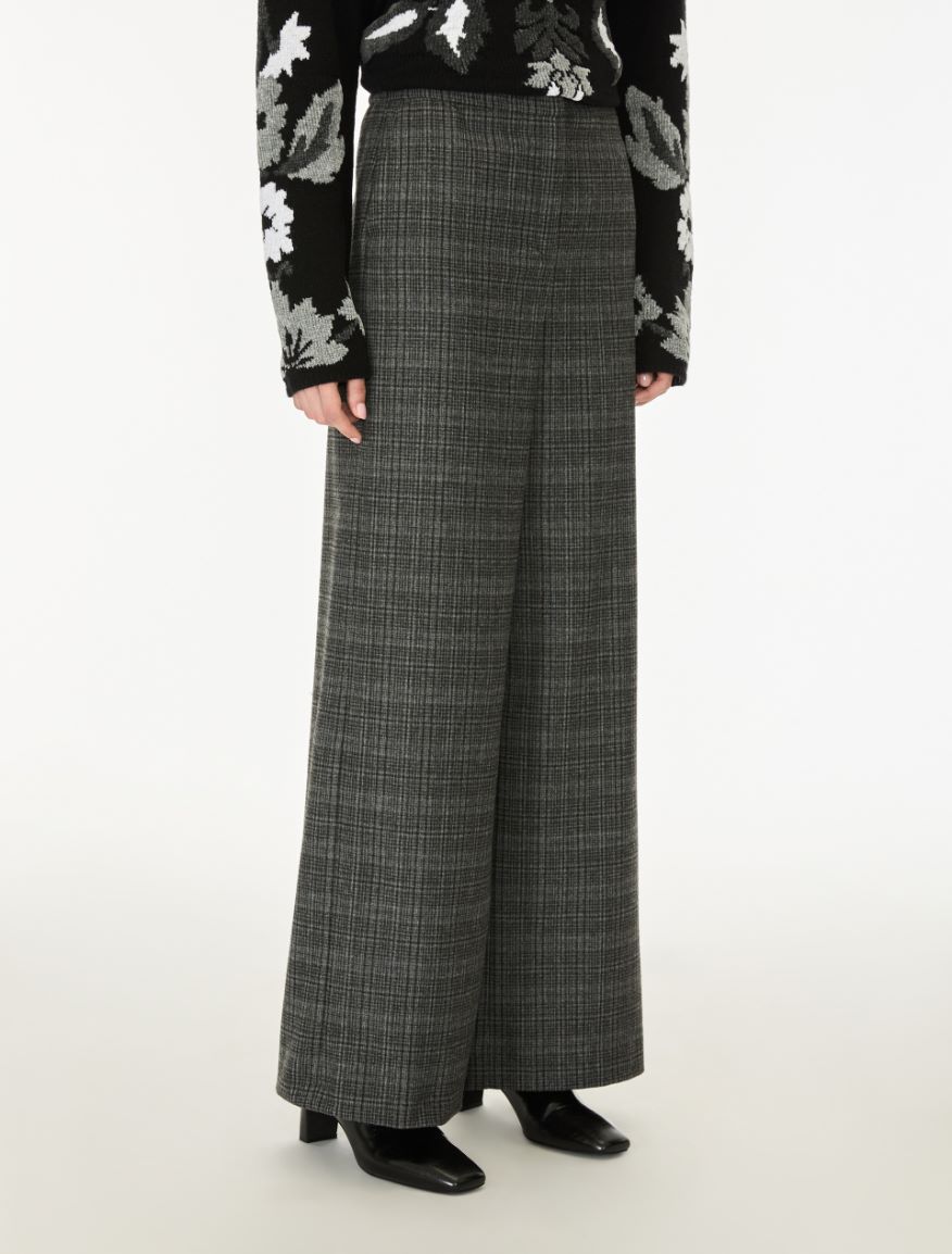 Flannel trousers - DARK GREY - iBlues