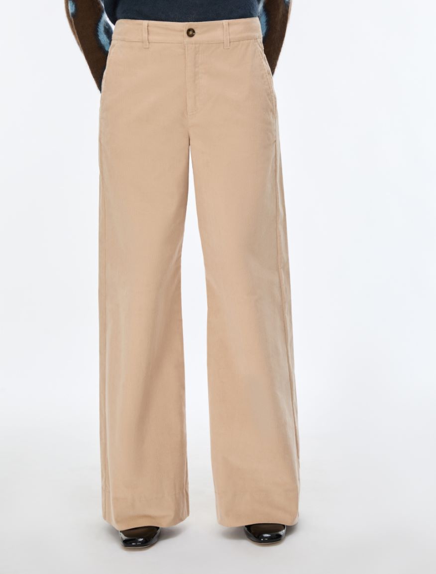 Pantaloni in velluto - SABBIA - iBlues