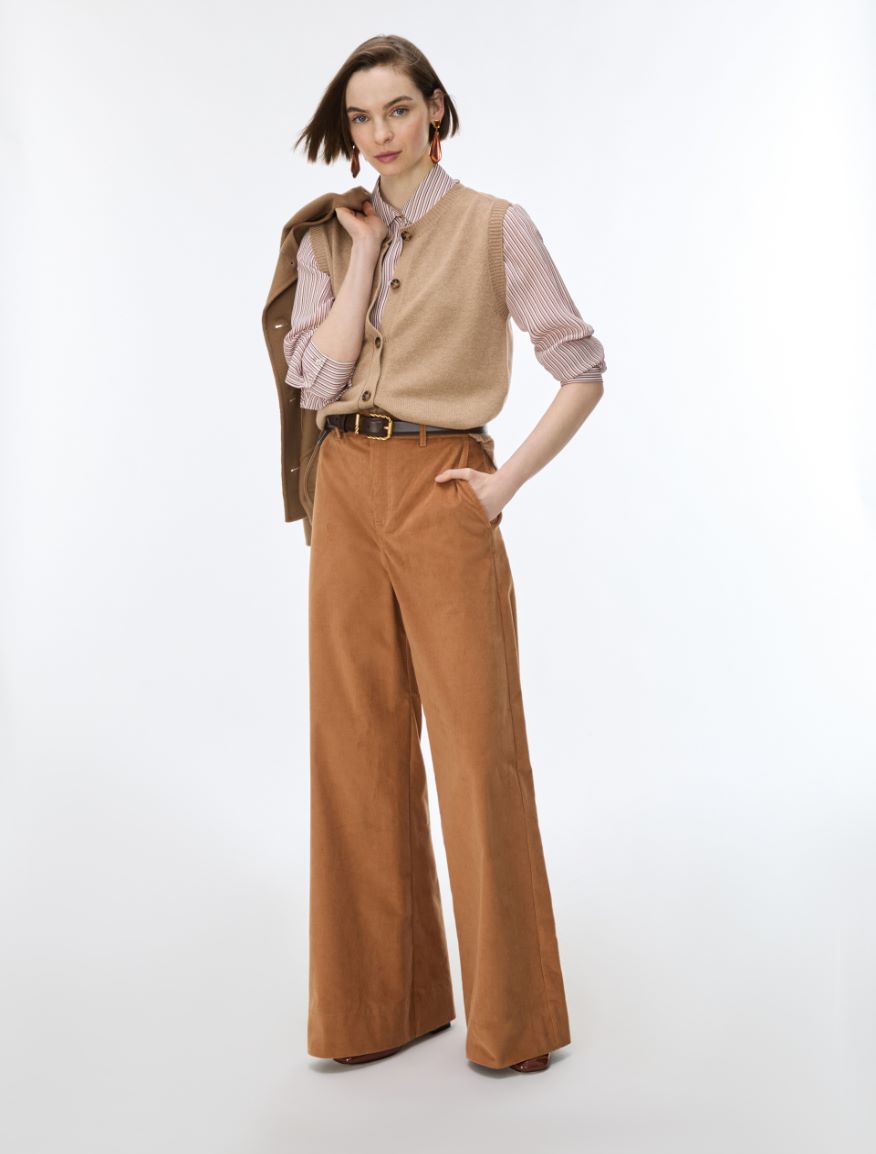 Pantaloni in velluto - CAMMELLO - iBlues - 4