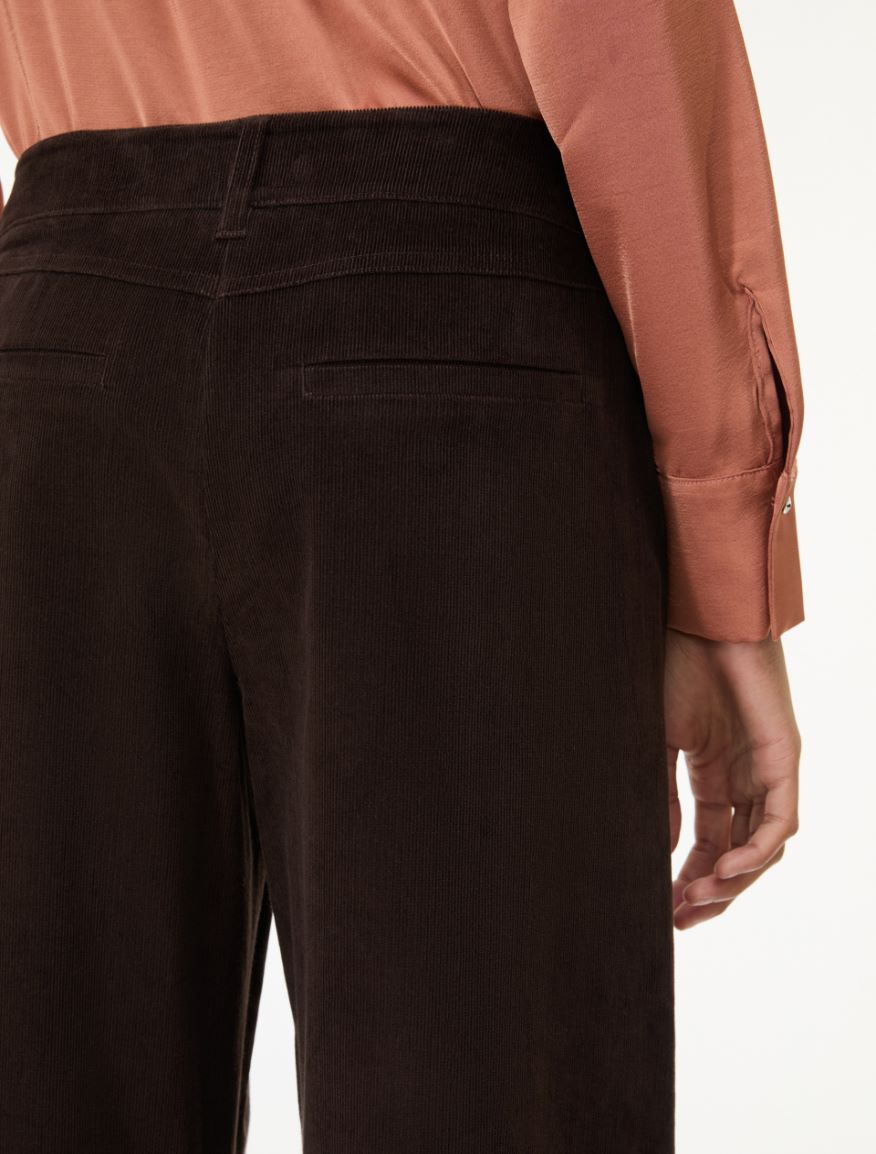 Velvet trousers - BROWN - iBlues - 3