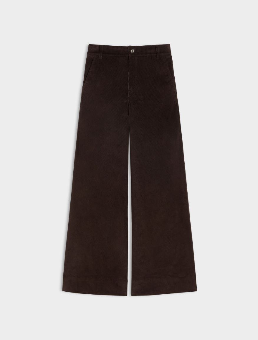 Velvet trousers - BROWN - iBlues - 5