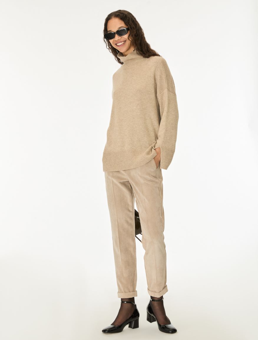 Pantaloni semiaderenti - KAKI - iBlues - 4