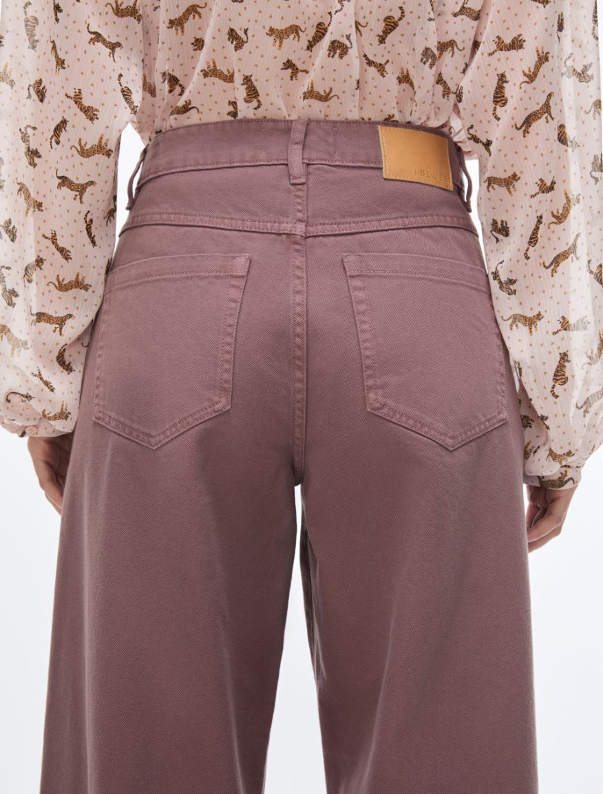 Five-pocket trousers - MAUVE - iBlues - 3