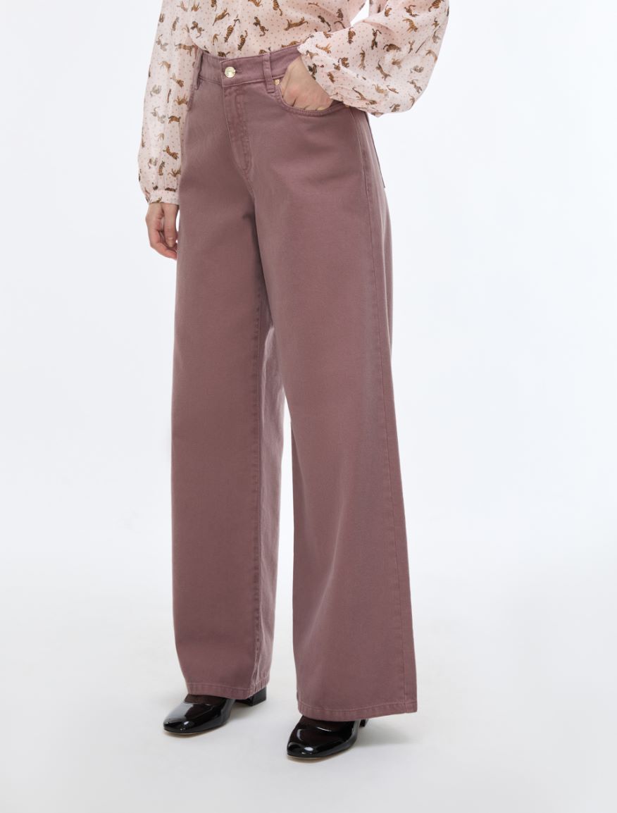 Five-pocket trousers - MAUVE - iBlues