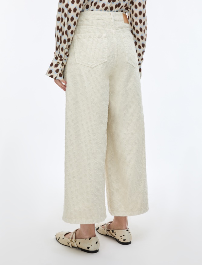 Laser-cut cotton trousers - iBlues - 2