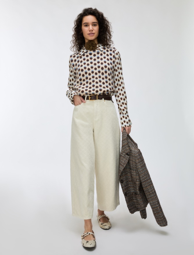 Laser-cut cotton trousers - iBlues - 4