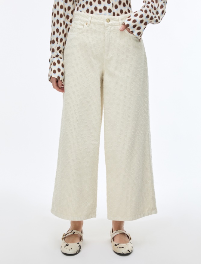 Laser-cut cotton trousers - iBlues