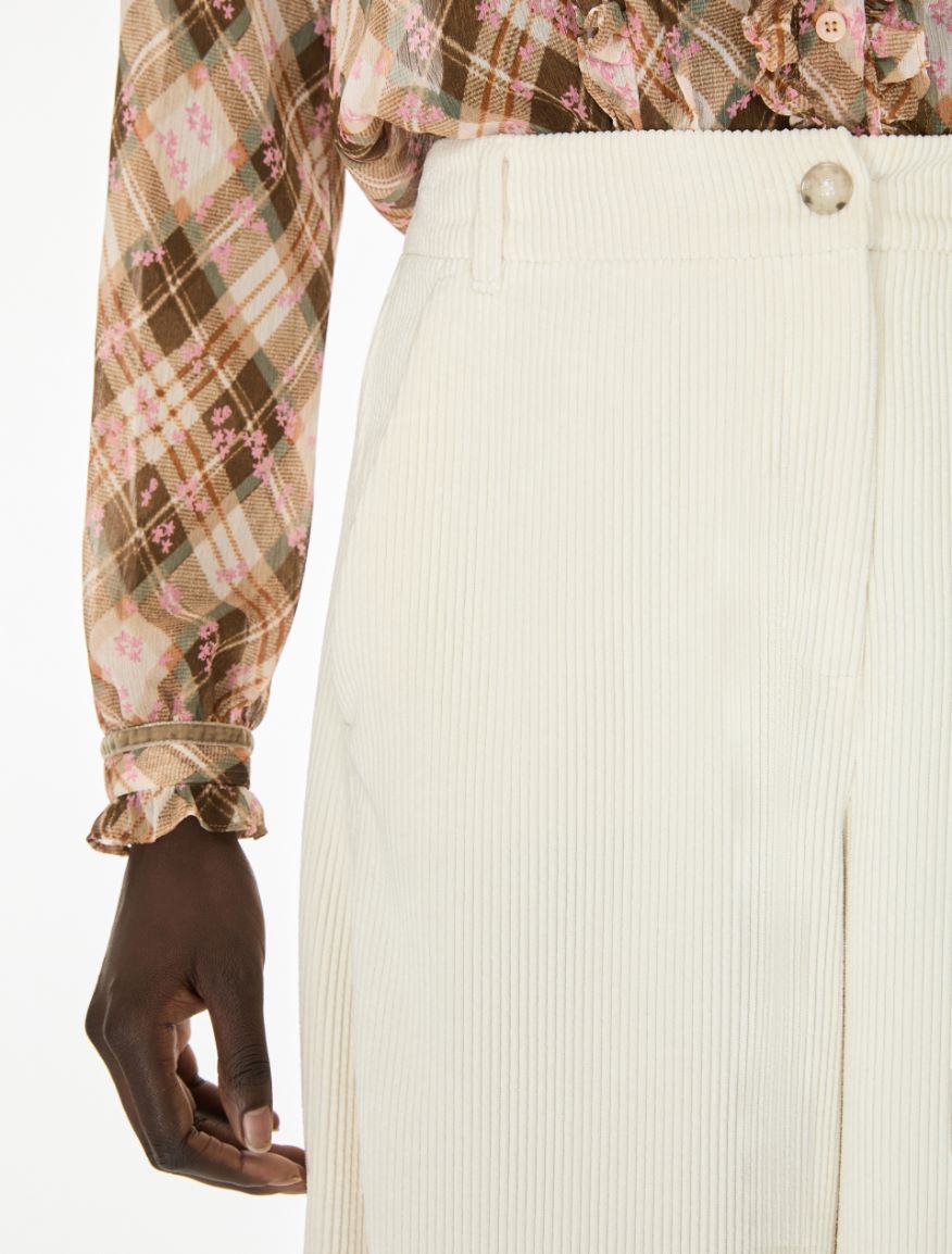 Corduroy trousers - IVORY - iBlues - 3