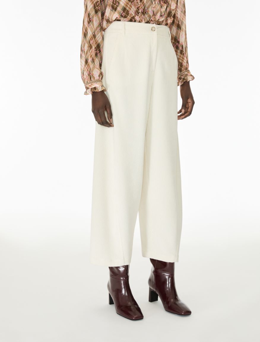 Corduroy trousers - IVORY - iBlues - 4