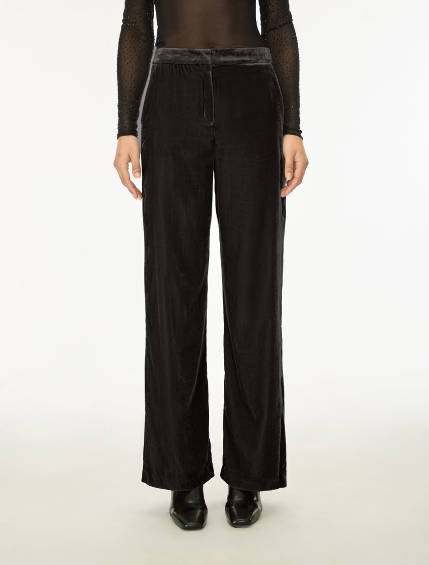 Figure-skimming trousers - BLACK - iBlues - 4