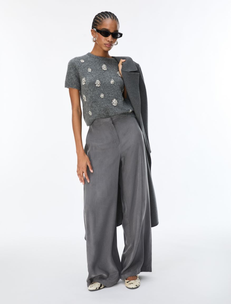 Fluid-fabric trousers - IRON - iBlues - 4