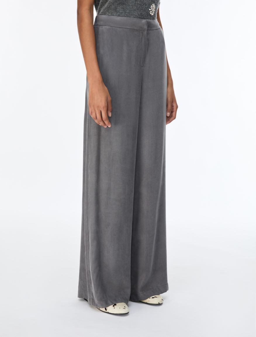 Fluid-fabric trousers - IRON - iBlues