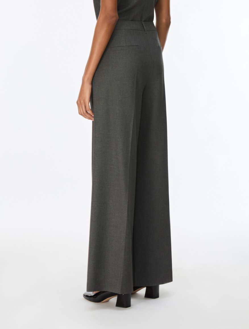 Pantaloni wide leg con pinces - GRIGIO ARDESIA - iBlues - 2
