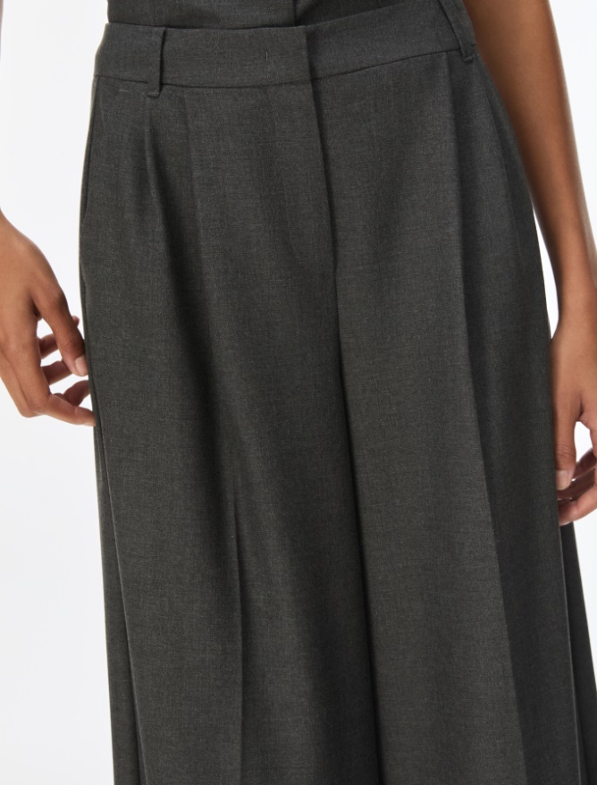 Pantaloni wide leg con pinces - iBlues - 3
