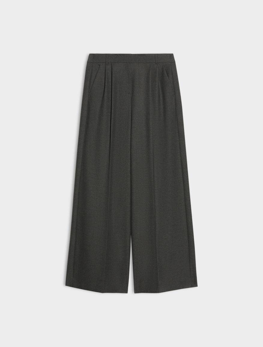 Pantaloni wide leg con pinces - GRIGIO ARDESIA - iBlues - 5