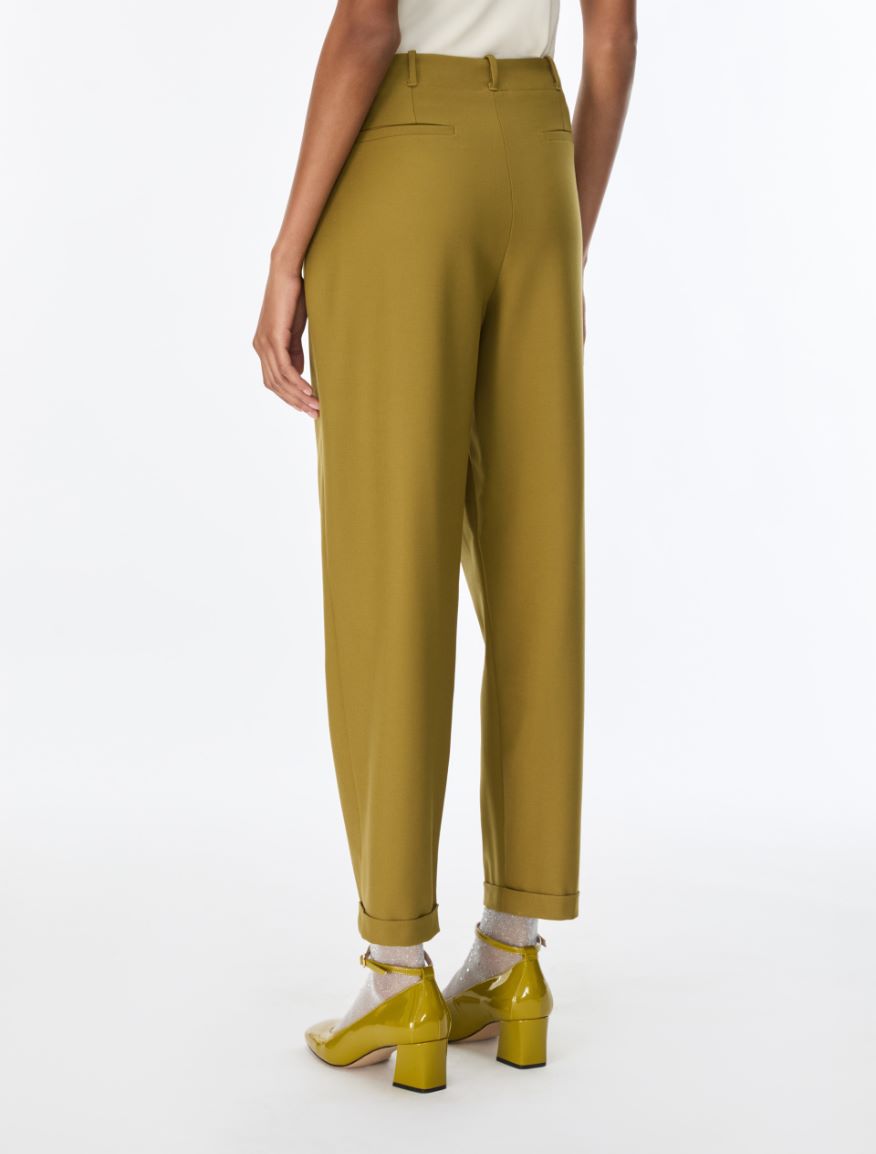 Darted stretch trousers - OLIVE - iBlues - 2