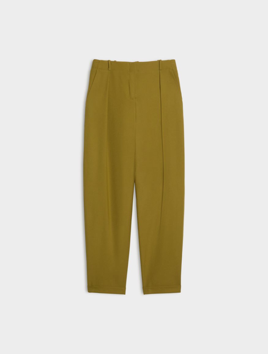Darted stretch trousers - OLIVE - iBlues - 5