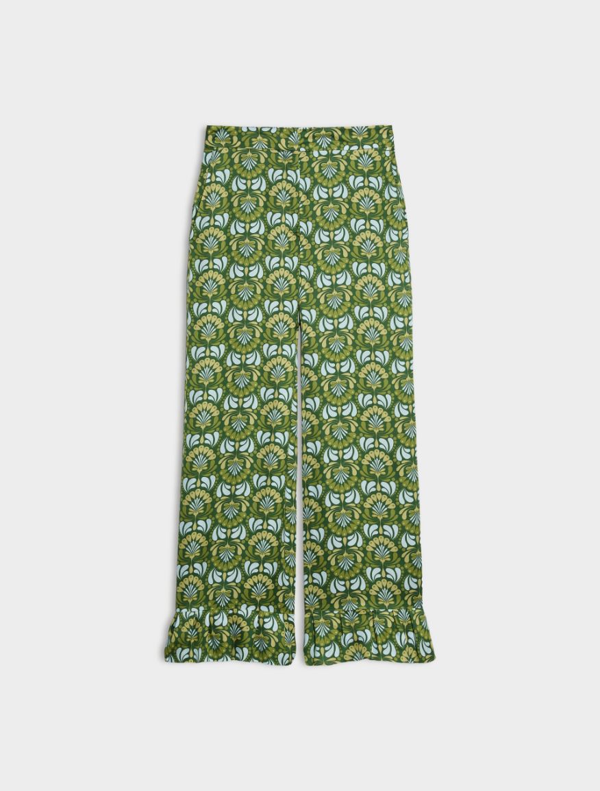 Fluid trousers - EMERALD - iBlues - 5