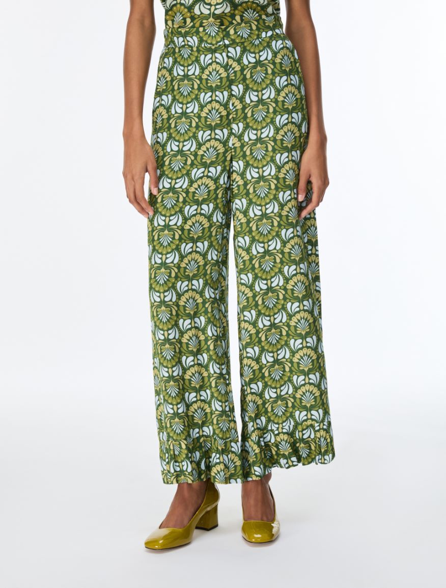 Fluid trousers - EMERALD - iBlues