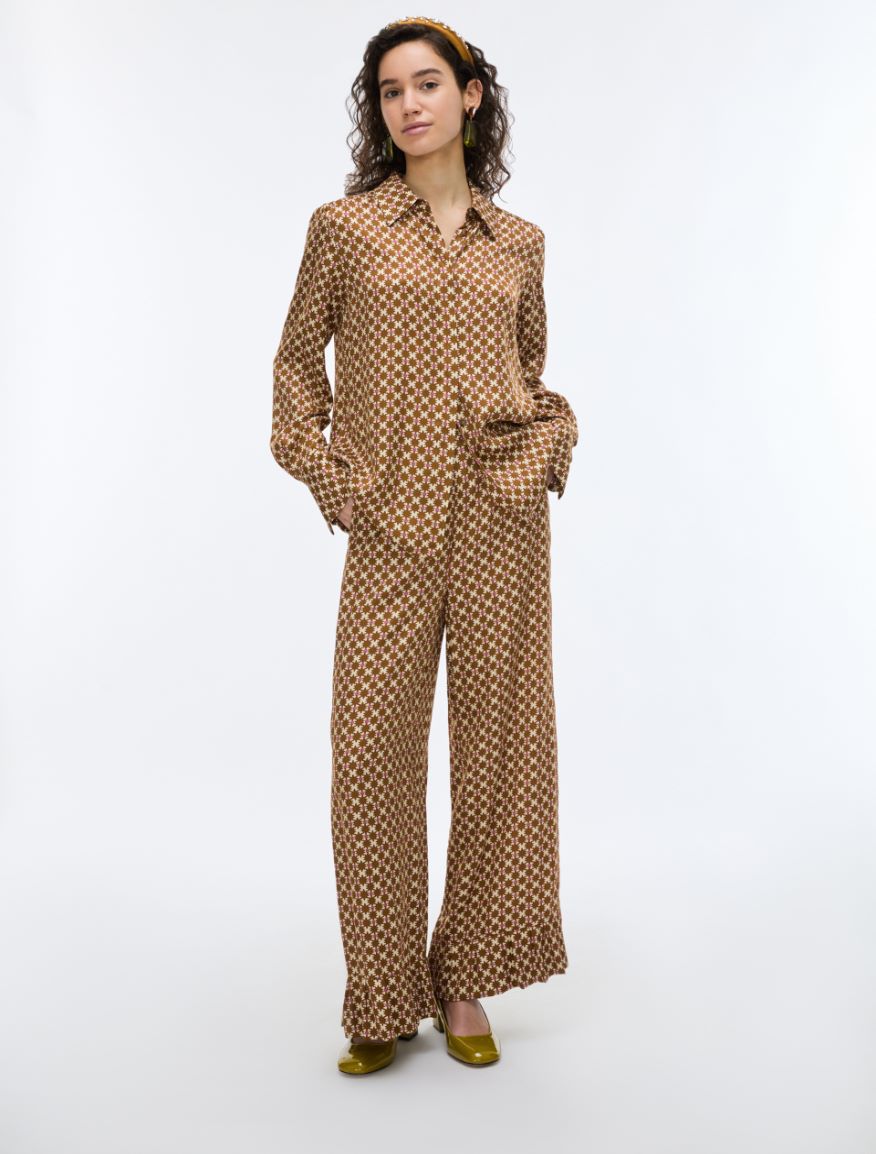 Fluid trousers - WOOL WHITE - iBlues