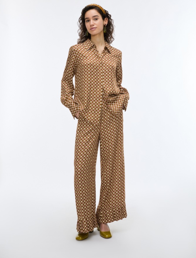 Fluid trousers - WOOL WHITE - iBlues