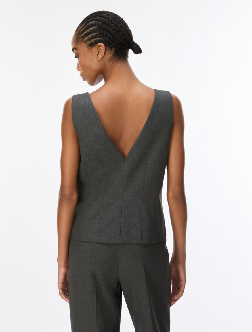 Fitted waistcoat - SLATE GREY - iBlues - 2