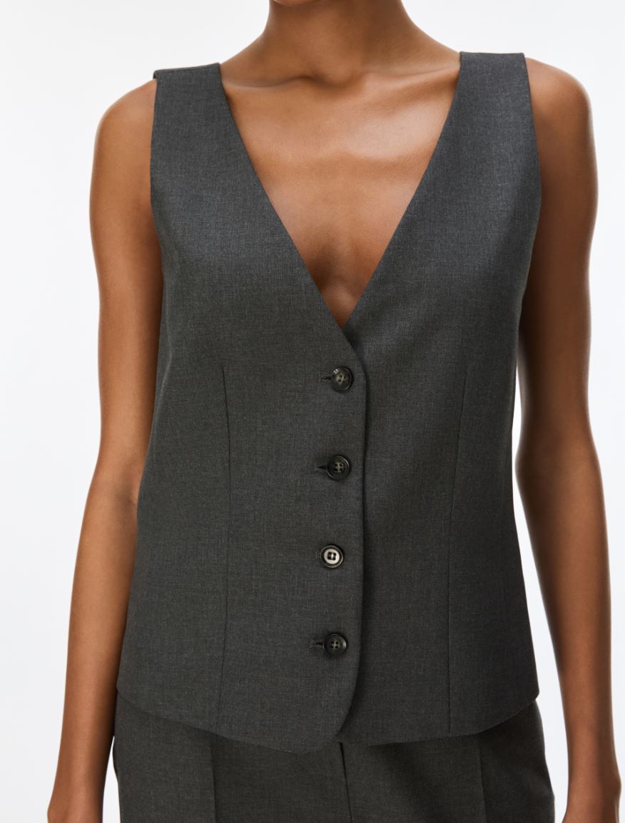Fitted waistcoat - SLATE GREY - iBlues - 3