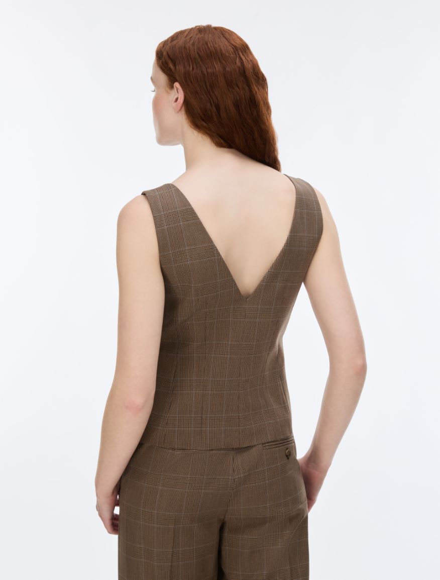 Fitted waistcoat - BROWN - iBlues - 2