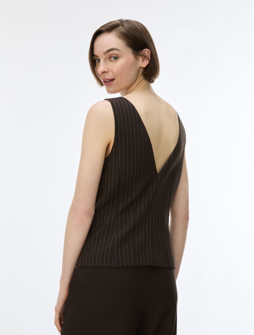 Fitted waistcoat - BROWN - iBlues - 2