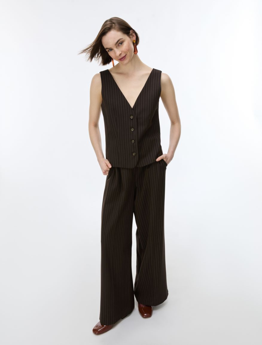 Fitted waistcoat - BROWN - iBlues - 5